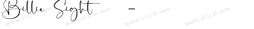 Billie Sight字体字体转换